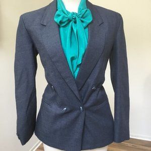 MICHAEL JAMES  Casual Workout Jacket Blazer Double Breasted Lined Blue 14R